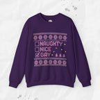 Naughty, Nice, Gay – Crewneck Sweatshirt