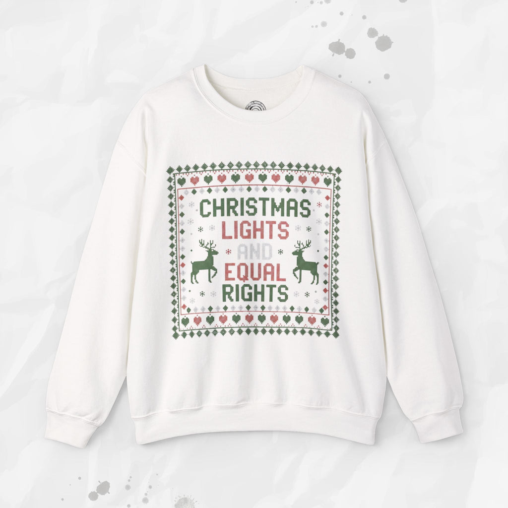 Christmas Lights and Equal Rights – Crewneck Sweatshirt