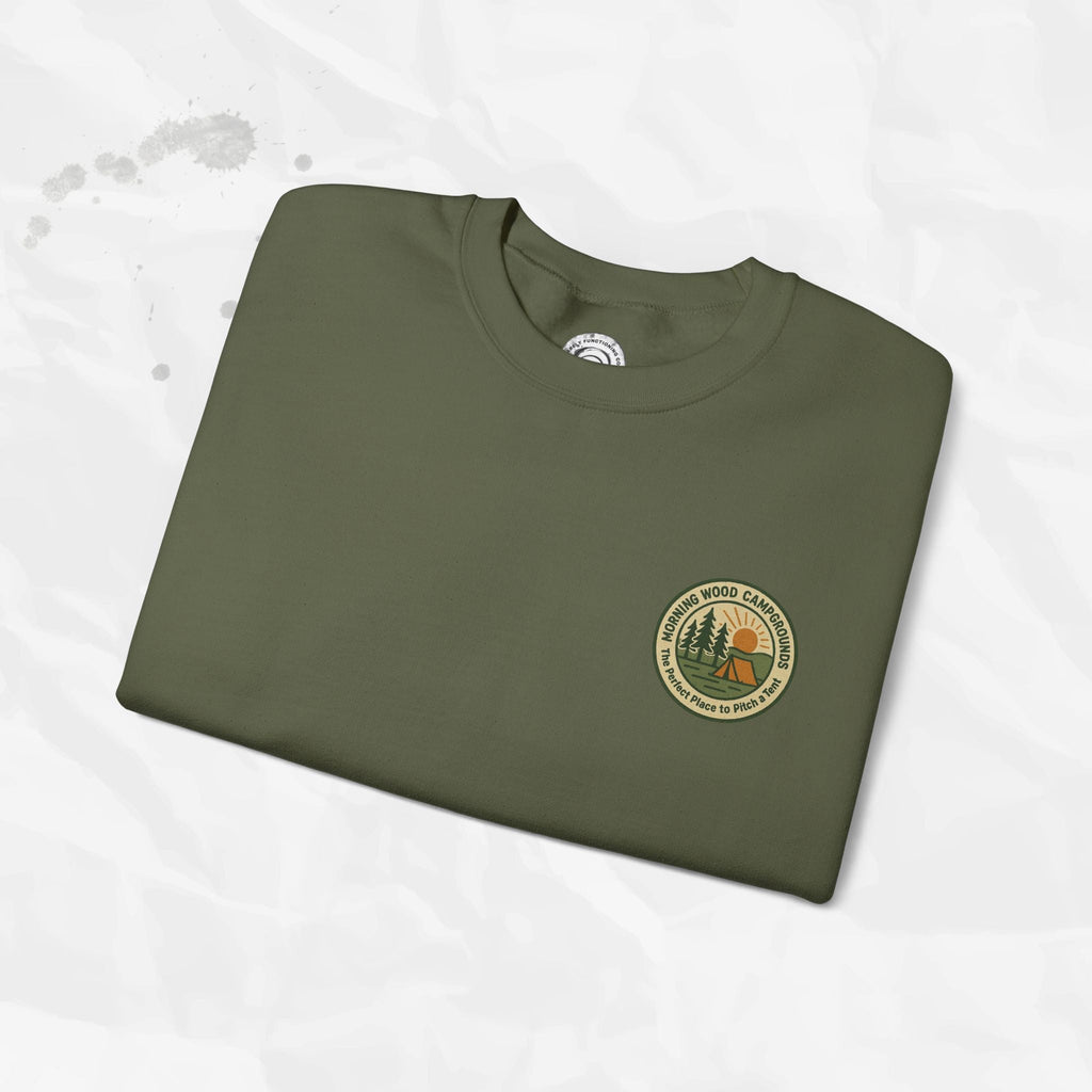 Morning Wood Campgrounds – T-Shirt (Pocket Print)