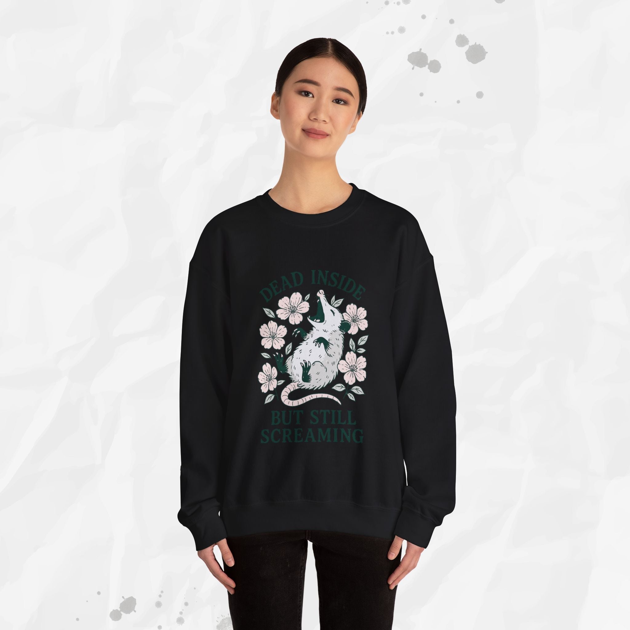 Dead Inside but Still Screaming – Crewneck Sweatshirt