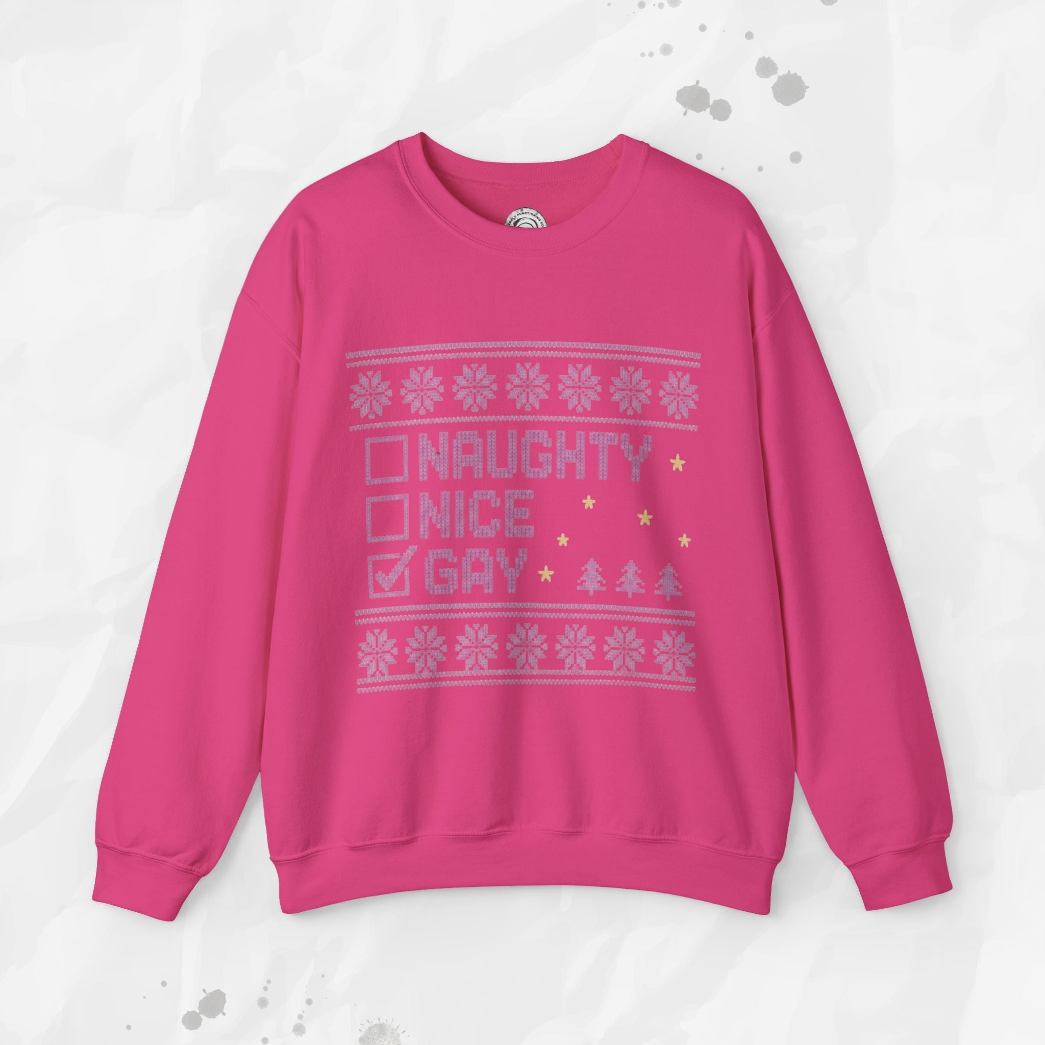 Naughty, Nice, Gay – Crewneck Sweatshirt