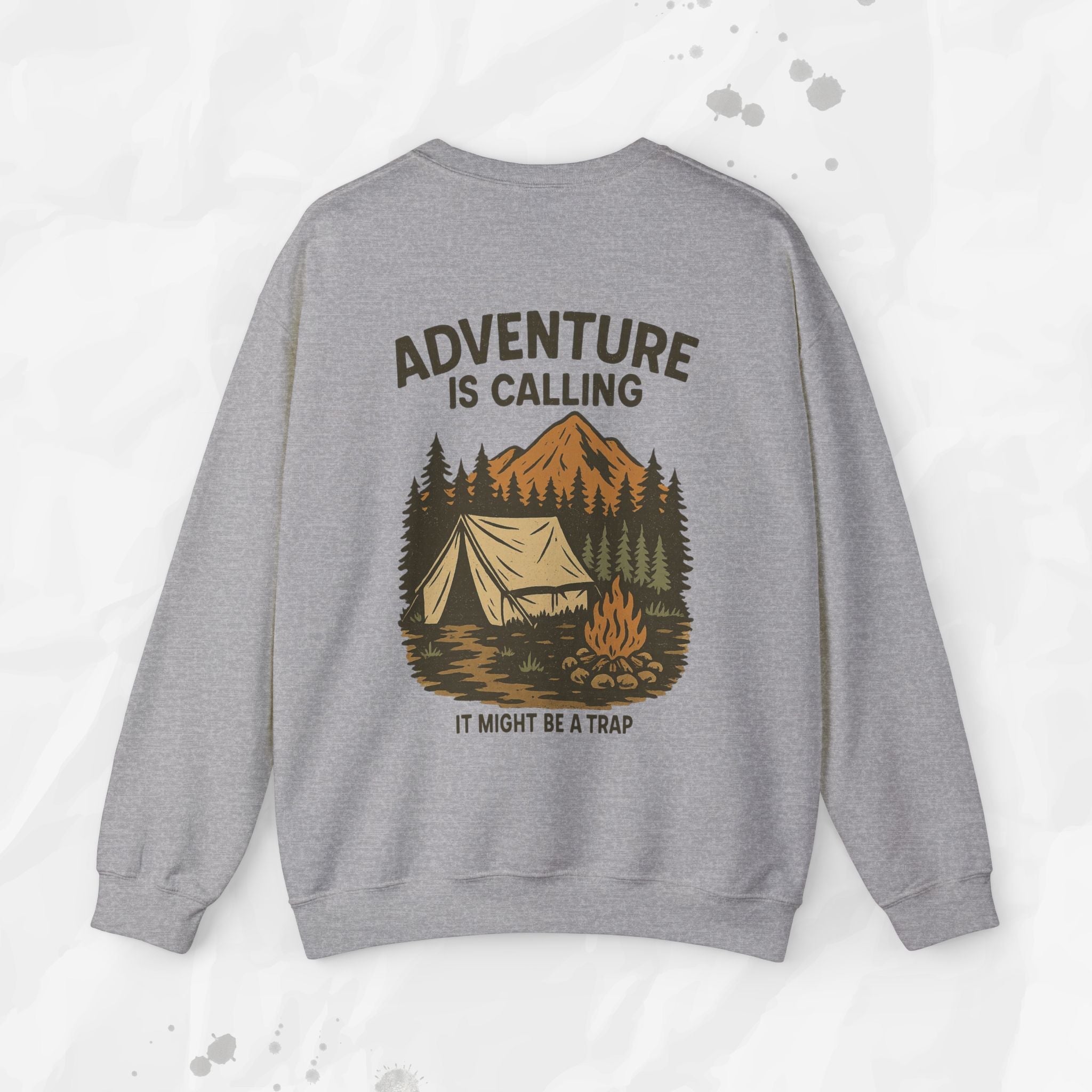 Adventure Is Calling (It Might Be a Trap) – Crewneck Sweatshirt