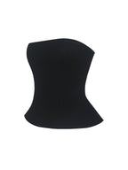 Quinette Black Peplum Top with Beaded Asymmetrical Cape
