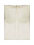 Gracie Butter Yellow Ruched Satin Midi Dress