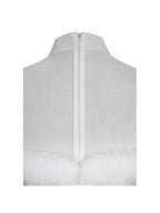 Taylor Ivory Fur Trimmed Beaded Bouclé Mini Dress