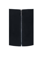 Quinette Black Peplum Top with Beaded Asymmetrical Cape