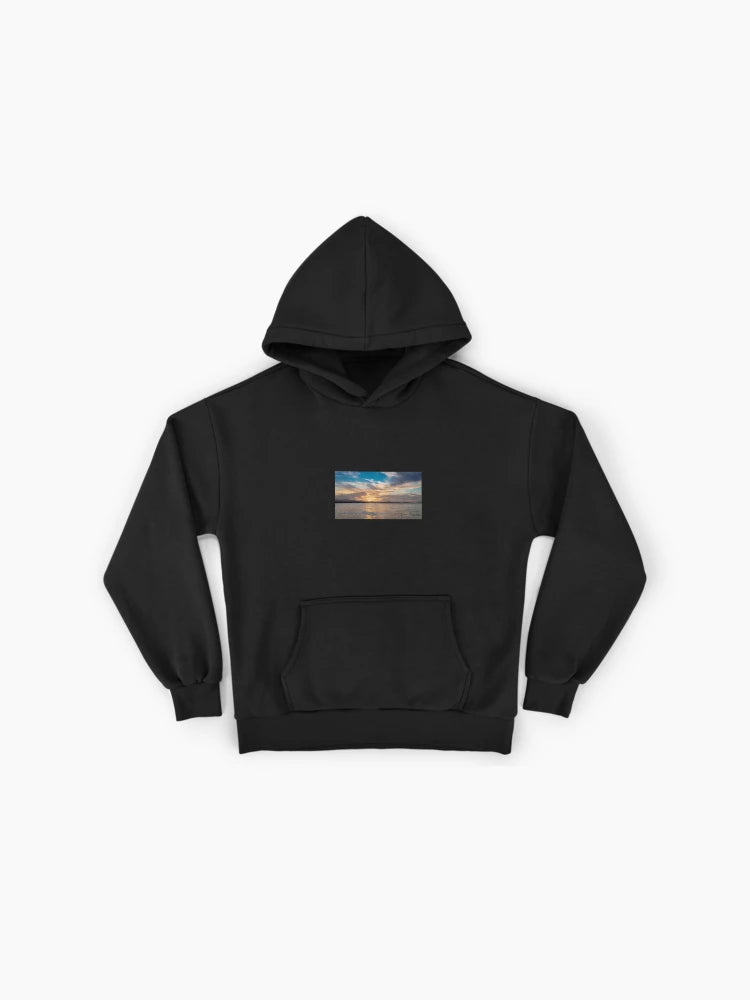 Universal Sunsets Sunrises Hoodie - Essential Scenery Oversized Top