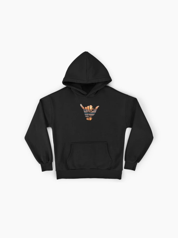 Beach Sunset Over Waves Hoodie - Coastal Scenery Oversized Top