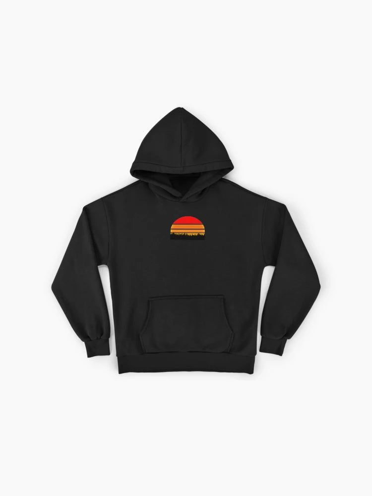Vintage Tree Sunset Graphic Hoodie - Funny Retro Nature Lover Gift