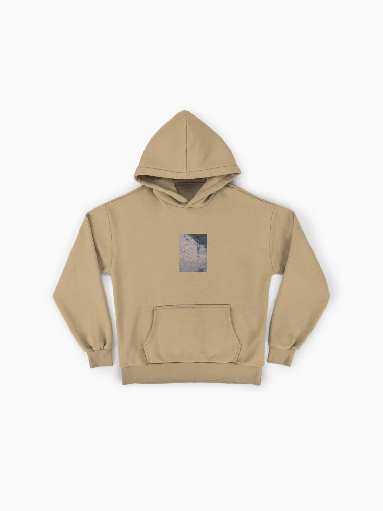 Colored Waters Sunset Hoodie - Premium Oversized Artistic Reflection