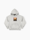 Beach Flower Sunset Hoodie - Tropical Floral Coastal Oversized Top