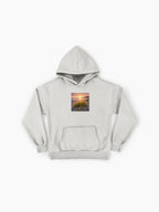 Beach Flower Sunset Hoodie - Tropical Floral Coastal Oversized Top