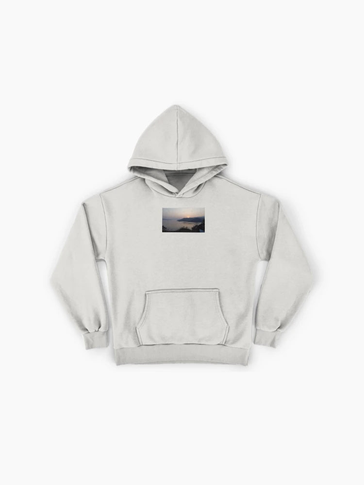 Classic Dusk Sunset Hoodie - Versatile Warm Glow Oversized Pullover