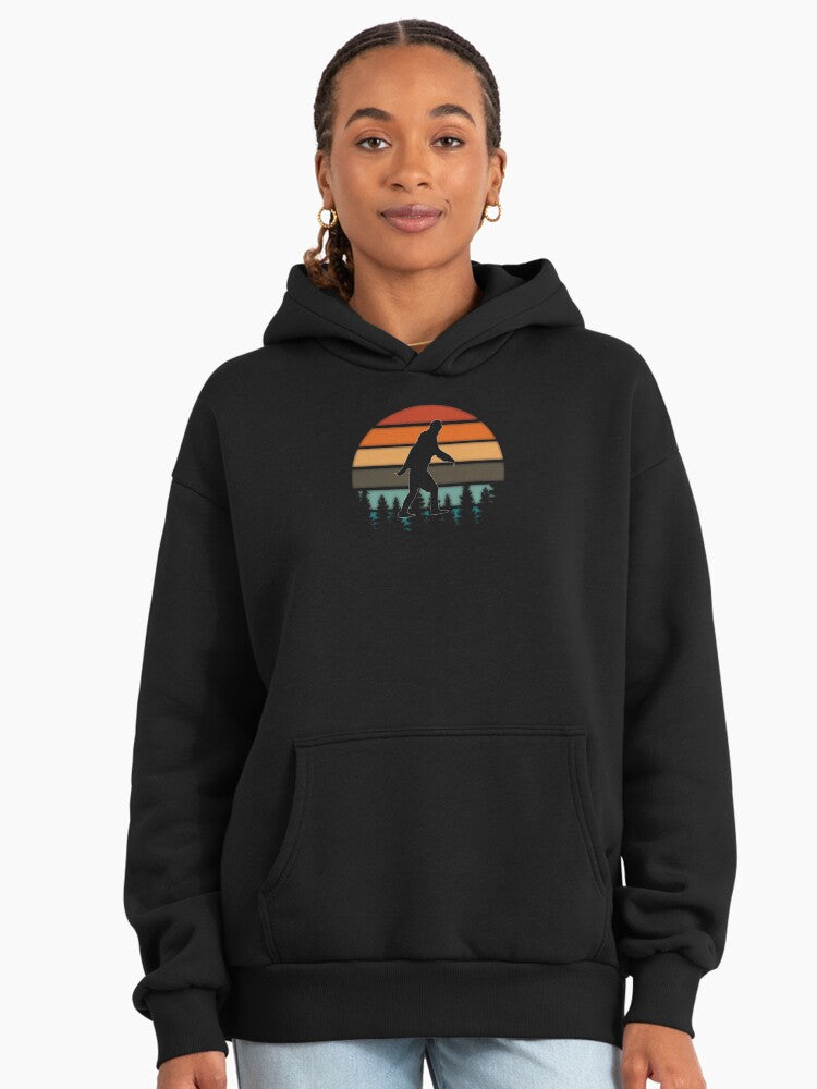 Dangerous Palm Sunset Hoodie - Funny Retro Tropical Oversized Gift Black